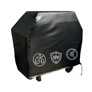 BBQ Outdoor Grill Cover 75"L x 26"D x 48"H Black Vinyl