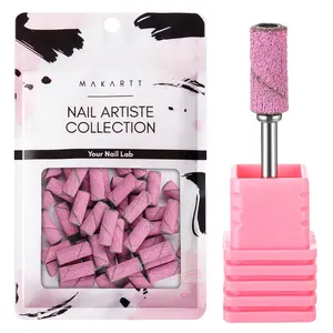 Makartt Sanding Bands for Nail Drill, 180 Medium Grits Nail Sanding Bands with Mandrel Nail Drill Bit , 50 Pcs Small Sanding Bands for Gel Nail Removing Shaping Manicure Tools for DIY Salon Use Nail Care Nail Art