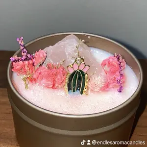 Self-Love  Rose Quartz crystal candle!!