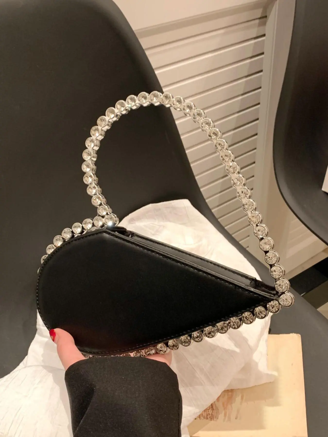 Women's Elegant Rhinestone Decorated Evening Bag, Exquisite Trendy Handbag, Fashionable Bag for Party Decoration, Crossbody Clutch Purse, Stylish Bag