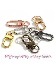 Metal Keychain Zinc Alloy Rotating Door Hook, Universal Clip Lobster Clasp, DIY Accessory, /gun /silver Color/kc Gold, 34mm Bag Strap Hook