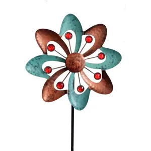 Wind Spinners Outdoor for Yard and Garden Large Metal Wind Spinners  Sculptures with Stake, Garden Windmills Yard Spinner for Yard Decor Gifts for Family Friends 37 Inch