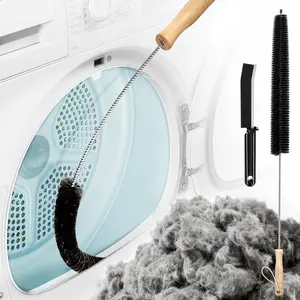 Dryer Vent Cleaner Kit - Household Cleaning Supplies, Dryer Lint Brush, Refrigerator Long Coil Brush, Flexible Lint Remover, Removing Dust and Pet Hair