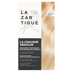 Lazartigue Permanent Haircolor with Botanical Extracts, 9.00 Very Light Blond, 1 Application