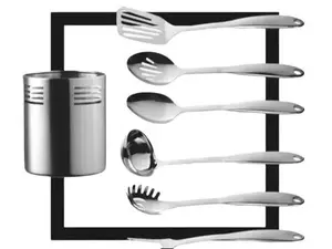 Messerstahl 7-Piece Kitchen Tool Set - Rustproof Forged Steel Tools with Lifetime Guarantee for Everyday Versatility & Precision Performance