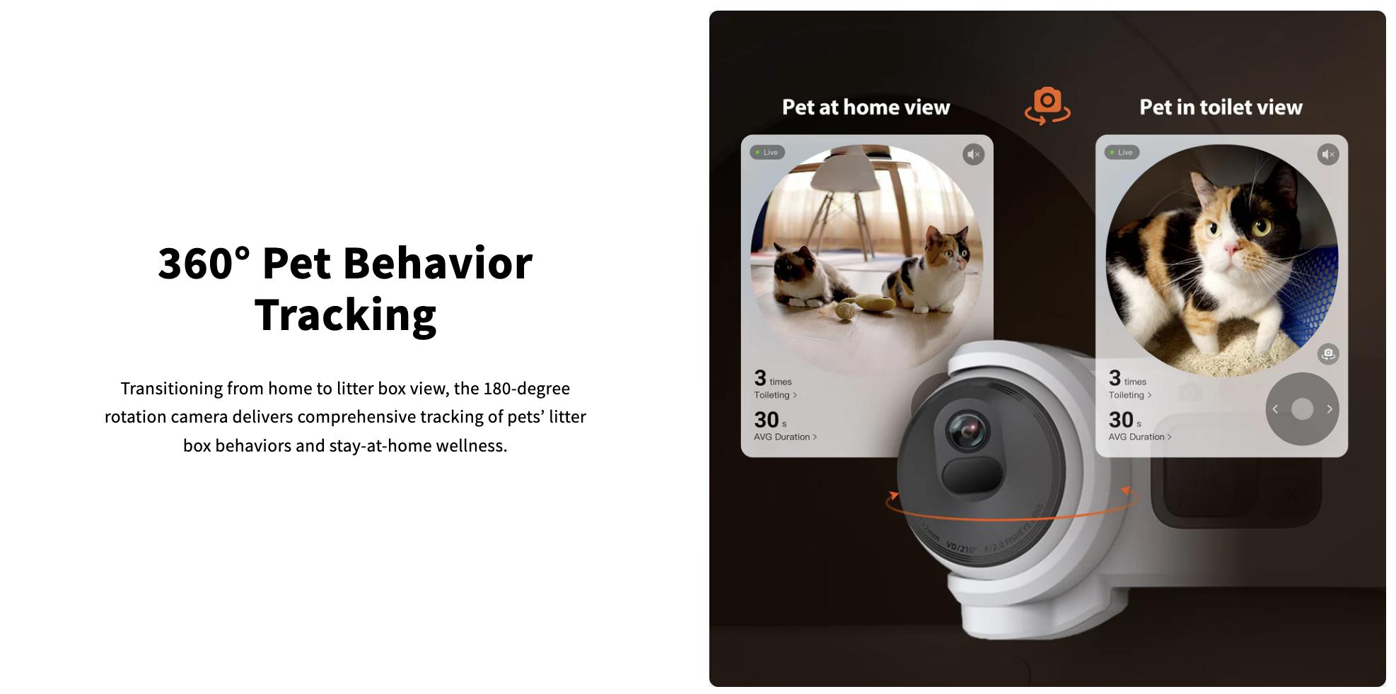 PETKIT Purobot Ultra Automatic Cat Litter Box with Camera Odorless Universal Litter Tray for Multiple Cats xSecure APP Control Health Monitoring AI Powered Face Recognition