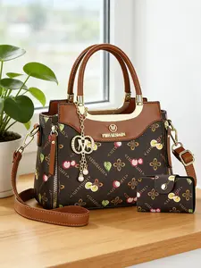 2-piece set of women's bags, including a commuting bag, a party bag, a light luxury bag, a handbag, a messenger bag, a casual bag, Casual trendy handbag. Ideal birthday gift for your wife, Mother's Day gift for your mother