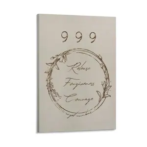Angel Number 999 Release Canvas Poster Poster Canvas Wall Art For Bedroom Decor Bar Office Room Decor Gift