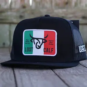 Mexicalf Plate Patch Lost Calf Cap - One Size Fits All, Unique Design with Mexico Flag