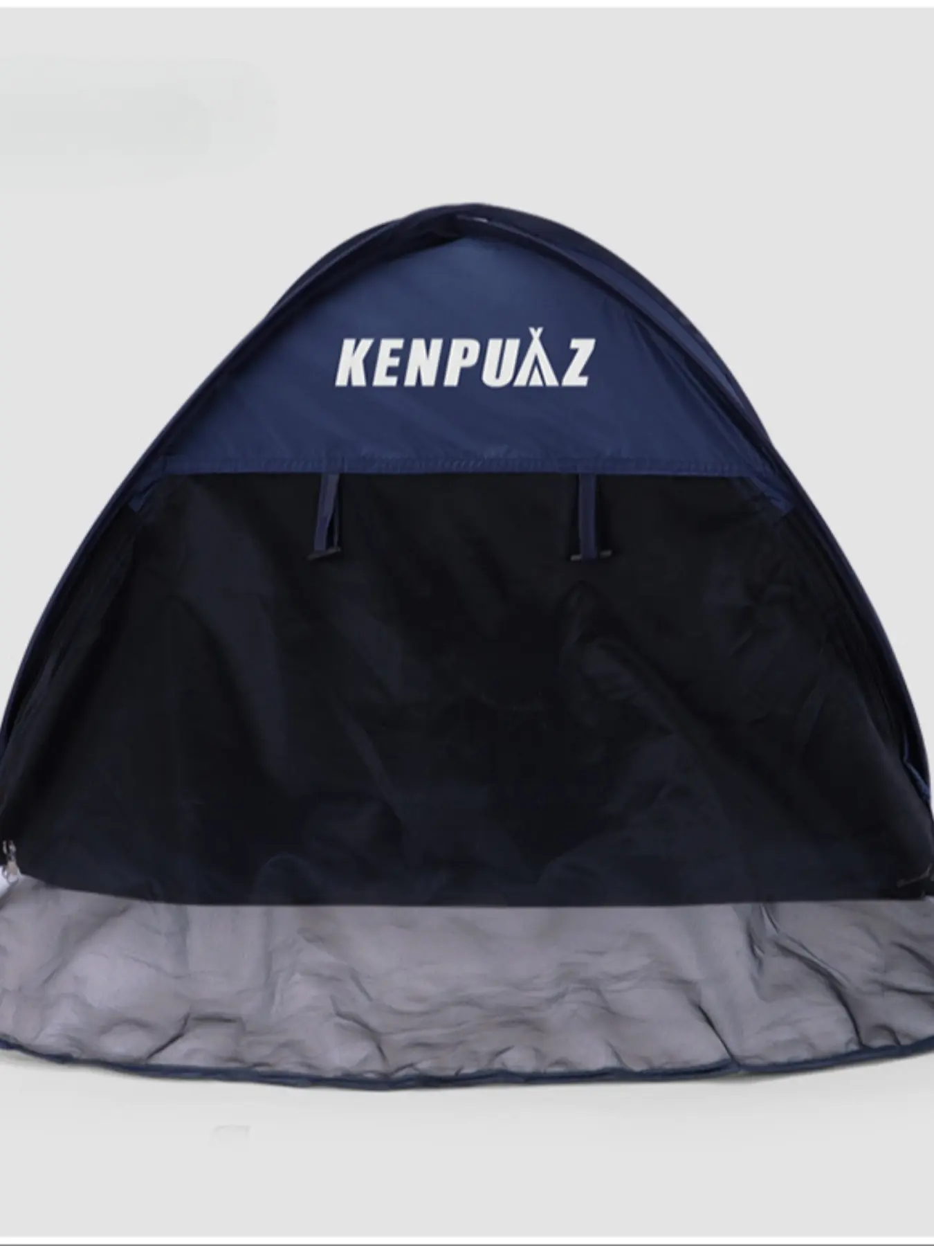 There is a sheer curtain.