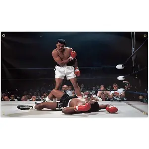 Muhammadd Ali Boxing Sports 3x5Ft Flag Tapestry MotivationalWall Hanging College Dorm Room  For Man Cave Decorations Bedroom Living Room Banner