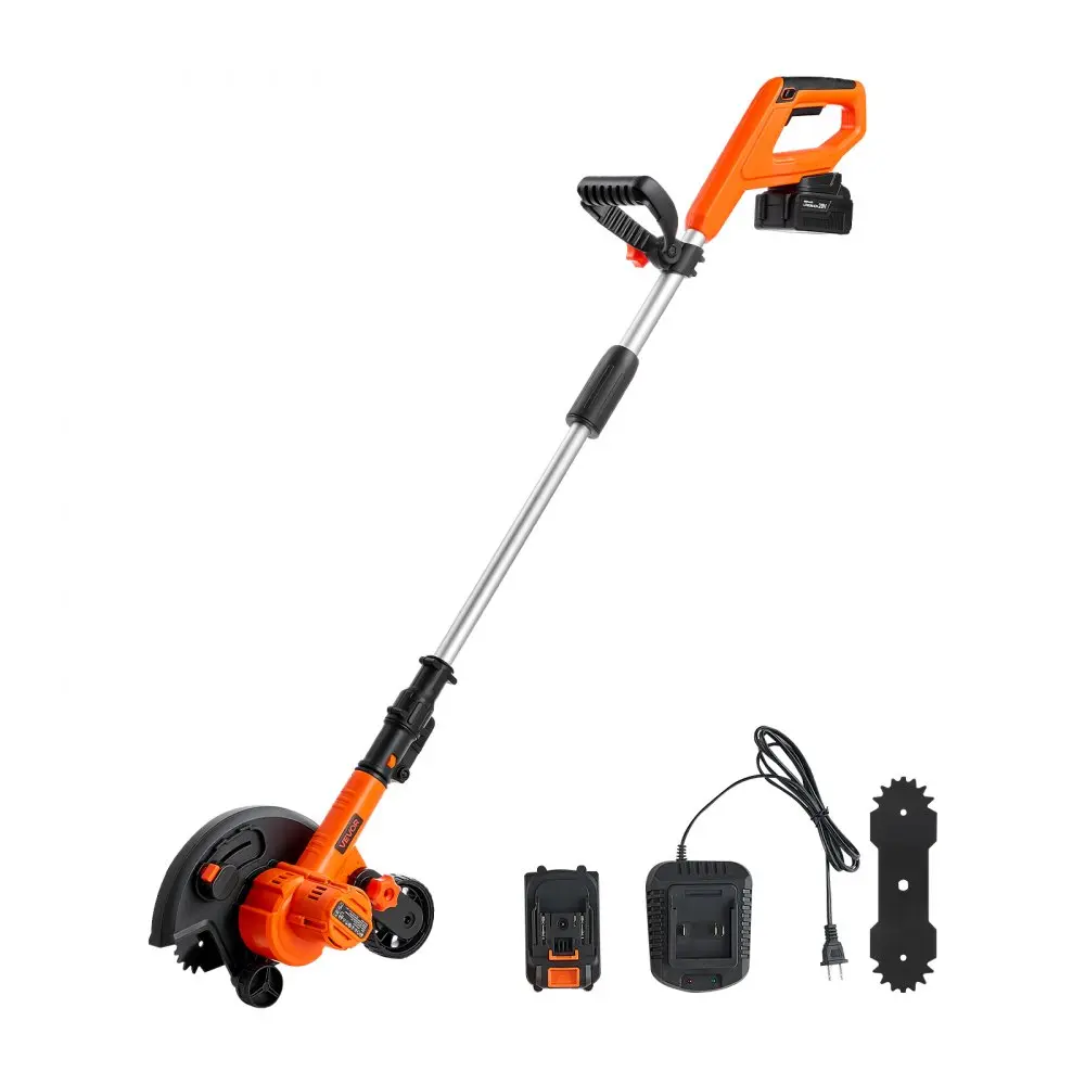 VEVOR Lawn Edger, 8-inch Blade, Corded or Cordless Powered, Lawn Edging Tool with 3-Position Blade Depth, for Lawns, Driveways, Yards & Sidewalk Edges
