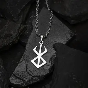 Anime Berserker Cuts Sword Necklace Stainless steel Logo Necklace Guts Sword Logo Pendants Unisex Costume Jewelry Necklace Halloween Gift
