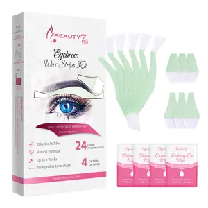 Beauty7 Official Eyebrow Wax Strips, Facial Wax Strips, Hair Removal, Waxing Kit for Women, Eyebrow Shaper, at Home Waxing, for All Skin Types Lasting Result Effective Comfort