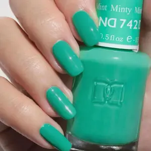 DND 742 Minty Mint Gel and Lacquer Duo nail care nail art color spring easter nail color
