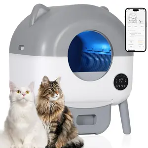 Automatic Self-Cleaning Cat Litter Box - 76L Large Capacity, Ideal for Multiple Cats - App Controlled, Triple Safety Protection, Quiet Night Mode, Anti-Pinch Design, 1 Roll Garbage Bag Included