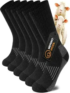 Thick Warm Merino Wool Socks for Men and Women, Wool Lined Winter Hiking Boots Work Socks 3 Pairs Set