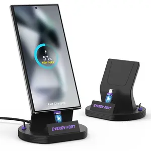 SIKAI Magnetic Super Fast Charging Station for Samsung iPhone Compatible with Samsung Galaxy S24,S25,A16, A05, A34, A55, A56 5G, USB Type-C Port Docking Station for iPhone 15, 16