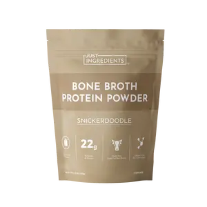 Just Ingredients Snickerdoodle Bone Broth Protein | 15 Servings | 22g of Protein from Grass-Fed Beef Bones | Dairy-Free | Collagen for Gut, Skin & Joint Support | Made with Real Food Ingredients