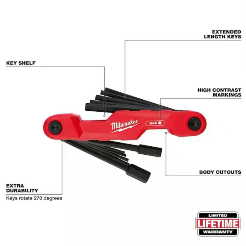 Milwaukee Electrician's SAE Folding Hex Key Set (11-Piece)