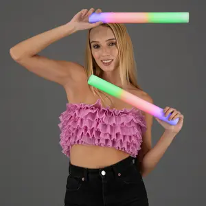 Partyglowz Light up Foam Sticks/Glowsticks/Lumitons&Chersticks-3 Flashing Modes Festival Halloween