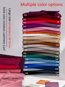 Large Size Faux Wool Scarf, Warm Fashionable Trendy Solid Shawl, Pure Color Knitted Wrap, Stylish and Cozy Accessory for Women