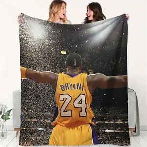 Los Angeles Lakers Inspired Throw Blanket, Soft & Cozy Flannel Blanket for Home Decor, Camping, Travel, and Office Warmth, Perfect Gift for Basketball Fans, Celebrate Your Team in Style!