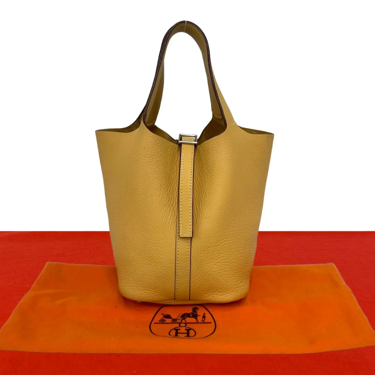 Pre-owned HERMÈS Calfskin Shoulder Bags Hermes Picotin PM Leather Handbag