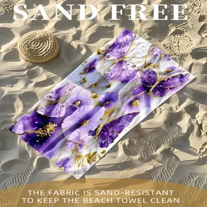 1PC ultra soft quick drying absorbent beach towel is a must-have for summer vacations. Outdoor oversized thick beach mat made of polyester fiber, colorful solid color, lightweight and portable travel picnic mat, beach sun protection bath towel