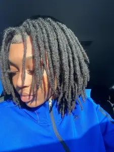 Real Hair Crochet Locs 0.6cm 10 Pcs per Pack, Natural 8 Inch Braids Extensions, Suitable for African American Hairstyles, 5-8 Packs Per Head, Boho Butterfly Locs