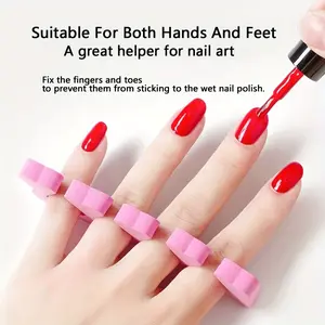 [Nail Separators] 100pcs Pink Soft -Grade-like Nail Separators for Fingers & Toes - Non- Toe/ Finger Spacers, Painless Adhesive-Free Use, Salon & Care, Manicure/Pedicure Tools (100 Individually Wrapped)