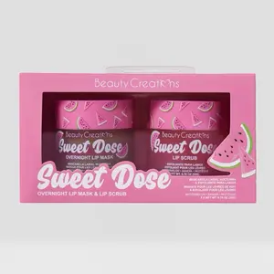 Beauty Creations Sweet Dose Overnight Lip Mask & Lip Scrub Set for Soft and Smooth Lips Smoothing