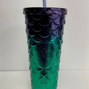 Starbucks tumbler spring 2025 mermaid scales cup NWT RARE