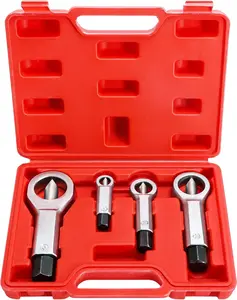 4PCS Nut Splitter Set for Removing Corroded Stuck Broken Nuts, Manual Pressure Nut Splitter Kit with Compact Tool Caddy for Removing Damaged Nuts 9-27mm