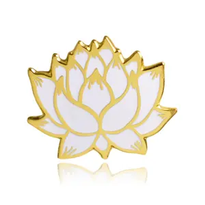 Lotus Flower Hard Enamel Lapel Pin