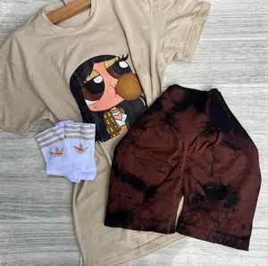 Only the shirt is for sale Y2K Powerpuff Baddie Graphic Shirt Fun Cartoon Style Juicy Fit Oversized Look Retro Vibes