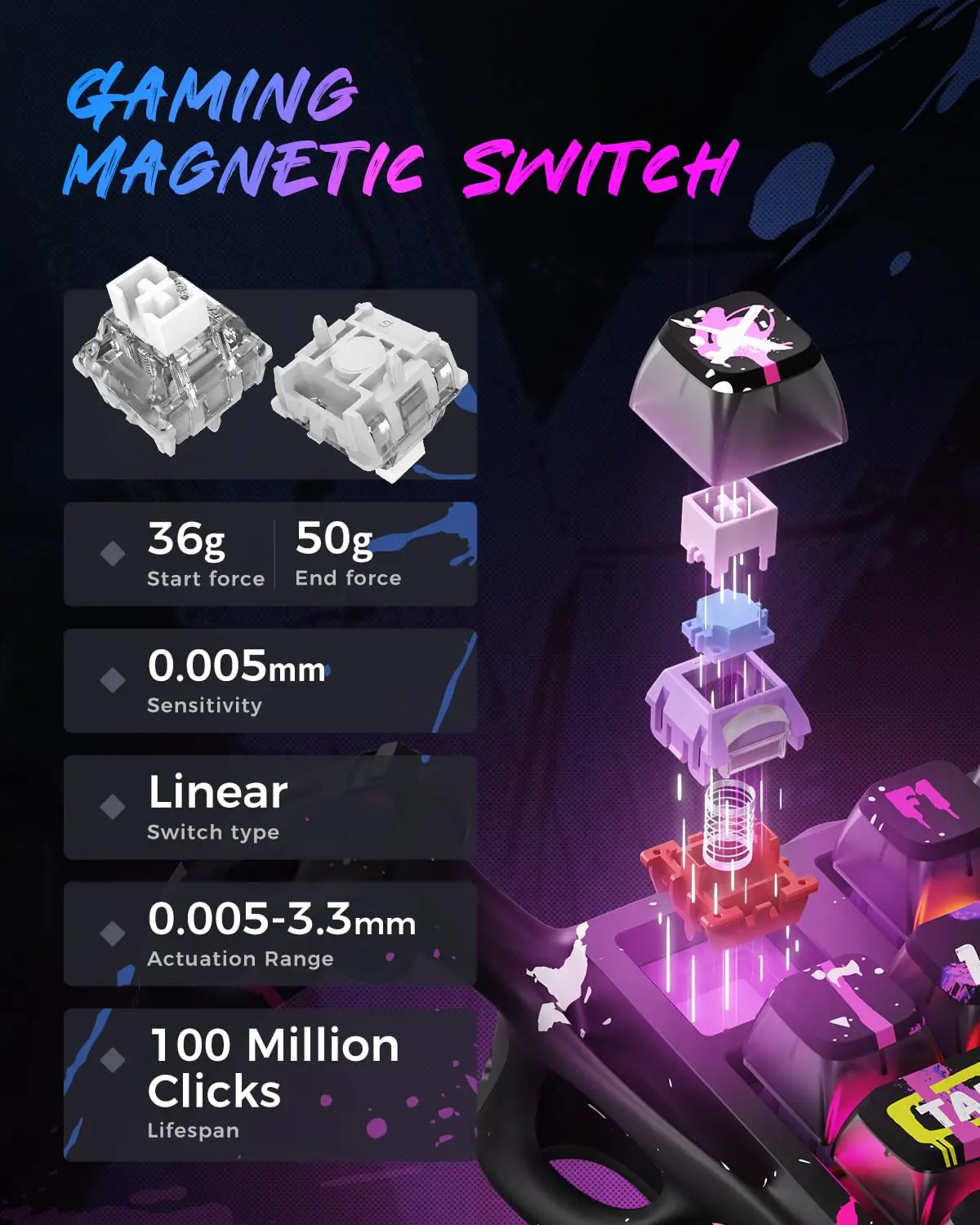 GravaStar Mercury V75 Pro 75% Hall Effect Magnetic Switch Gaming