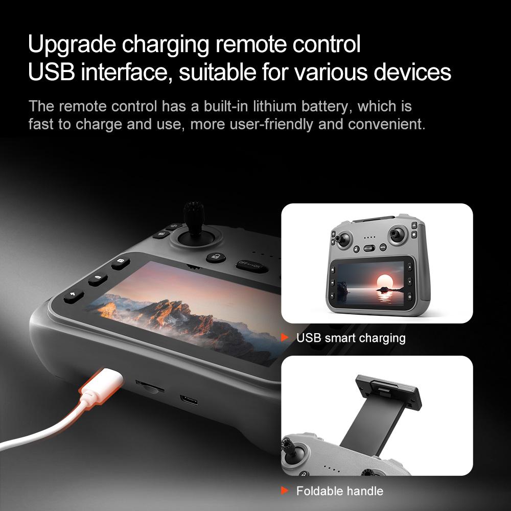 V168 Pro Max Drone with 8K  PTZ Camera, 4.5" Screen Remote Control, 2000m Long Range, GPS Return-to-Home, Brushless Motors, Dual Lenses, Foldable Design, 244g Lightweight, 100m Flight Altitude, 2 Batteries