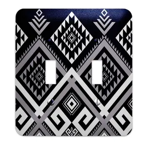 Midnight Tribal Mosaic Decorative Switchplate | Metal Light Switch Cover, Multiple Sizes, Home Decor - #5377