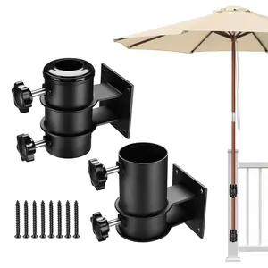 LAGarden Patio Umbrella Mount for Railing, Post Holds Poles D2 5/16"