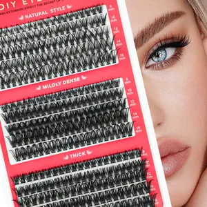 Large capacity, false eyelash, various styles combined (8-16mm mixed), easy DIY false eyelashes, suitable for daily use, parties, travel, False lashes, fake eyelashes, Cosmetic lash extensions, Eyelash Extensions Kit