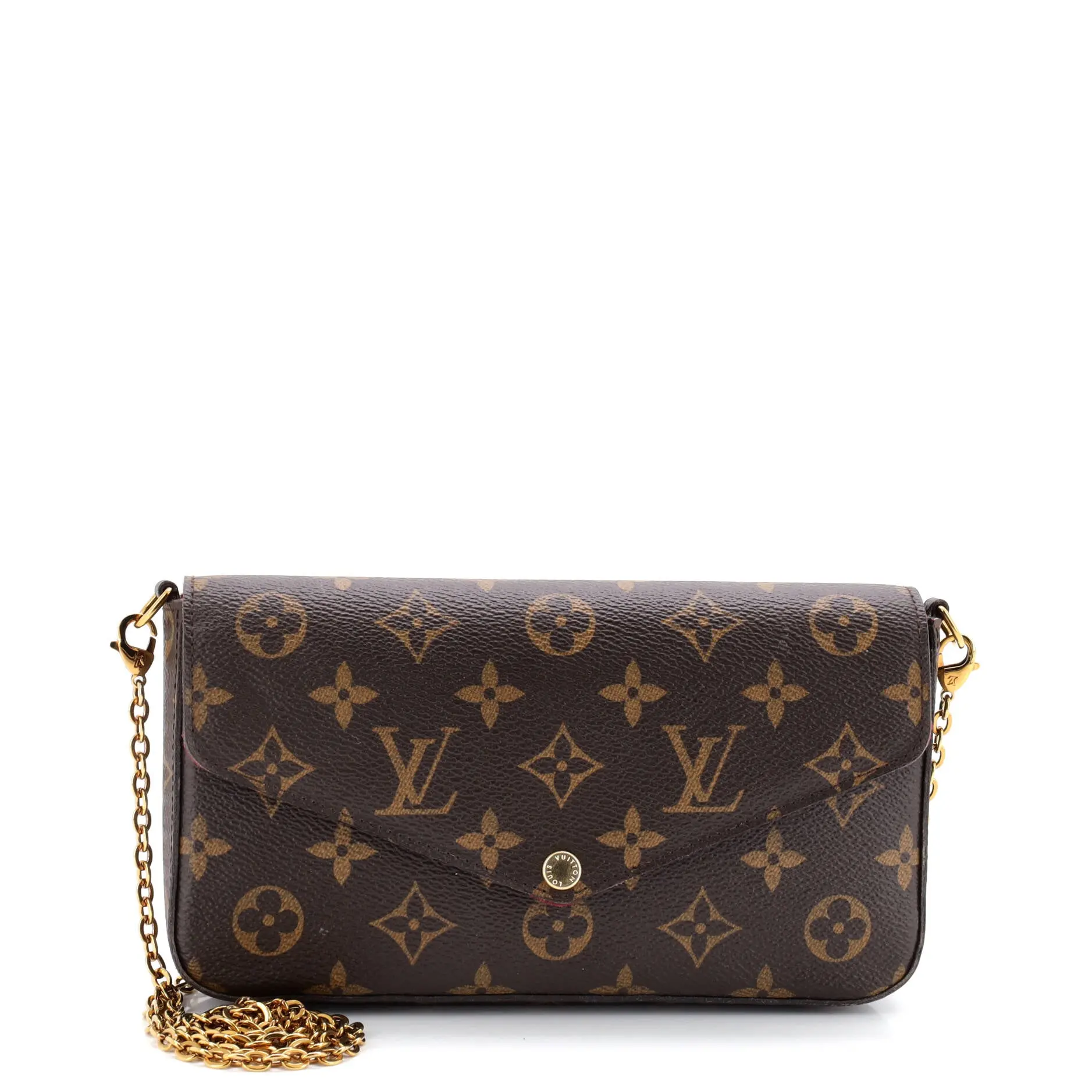 Pre-owned Louis Vuitton material Messenger Bags Felicie Pochette Monogram Canvas by Rebag