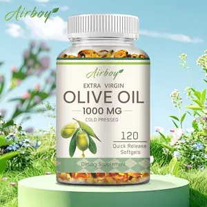 Airboy - Olive Oil Softgels 1000 mg | 120 servings | Extra Virgin Olive Oil | Cold Pressed Supplement | Gluten Free, Non-GMO