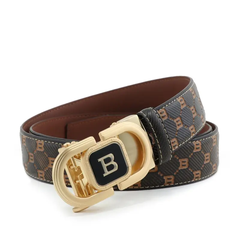 Men's Business Fashion Leather Belt, Casual Minimalist Classic Belt for Jeans Trousers, Trendy All-match & Exquisite Accessories for Birthday Gift