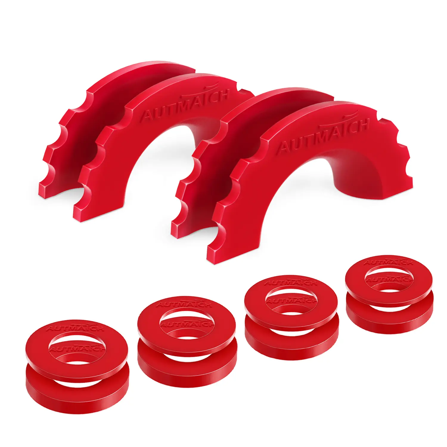 AUTMATCH Pack of 2 D Ring Shackle Isolators Washers Kit 2 Rubber Shackle Isolators and 8 Washers Fits 3/4 Shackle Prevents Rattling Protect Bumper Shackle Cover