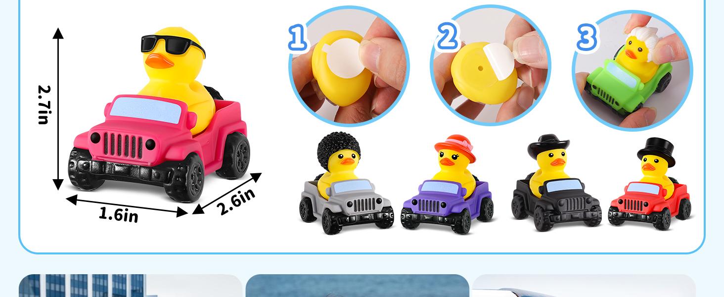 Christmas Rubber Ducks for Ducking 12-Pack – 12 Holiday Ducks + 12 Mini Cars | 3.5 in Cars Fit 2 in Ducks | Stocking Stuffers, Xmas Party Favors & Gift for Kids Christmas Rubber Ducks for Ducking 12-Pack – 12 Holiday Ducks + 12 Mini Cars | 3.5 in Cars Fit 2 in Ducks | Stocking Stuffers, Xmas Party Favors & Gift for Kids