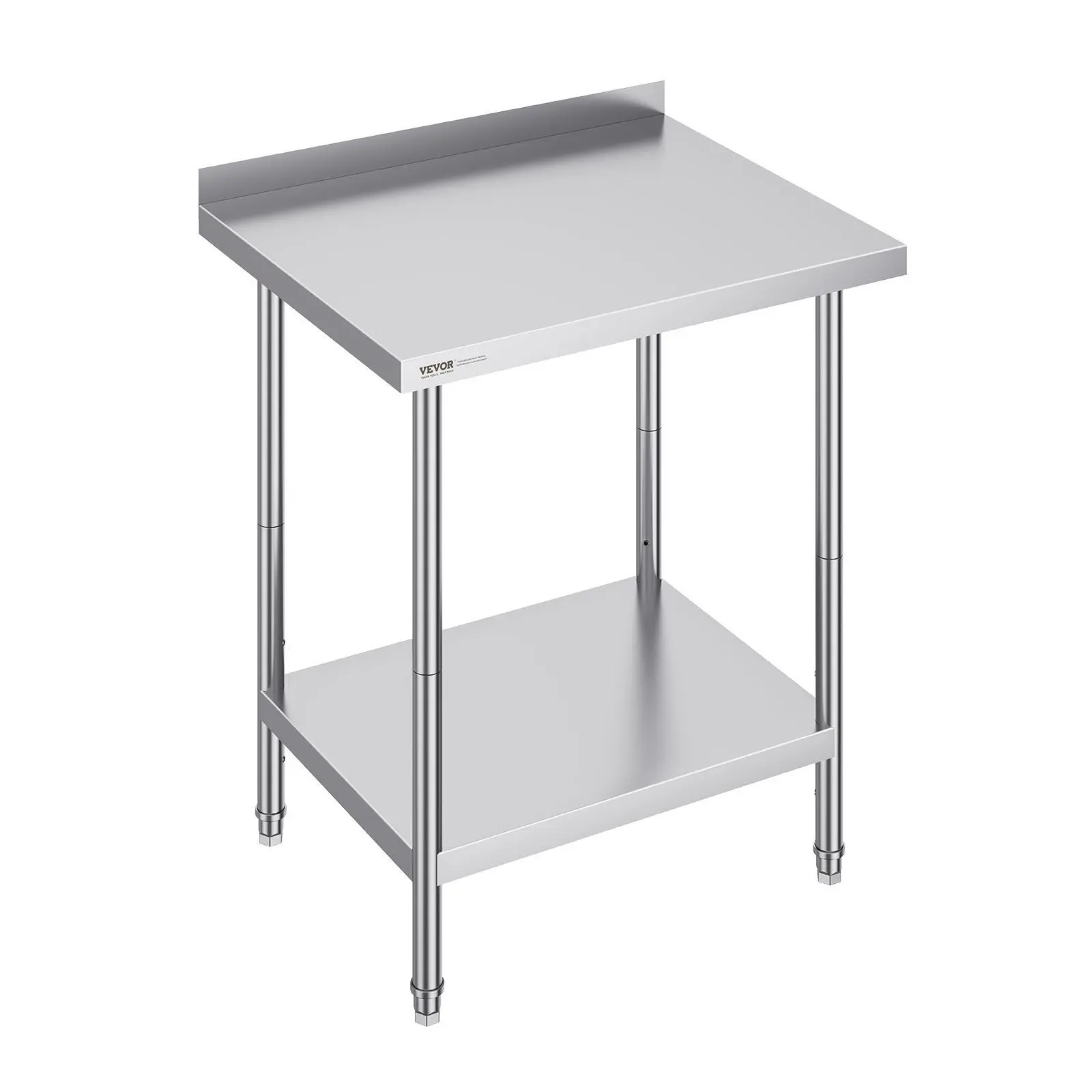 【SummerFinds】VEVOR 24 x 30 x 36 in NSF Certified Rust-Resistant Stainless Steel Heavy-Duty Work Table, Commercial Adjustable Height Countertop Food Prep Table, Easy to Clean, Assembly Required for Restaurants, Bars, Hotels