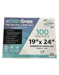 SYMBYS StashBags – 19″ x 24″ Commercial Grade PA Turkey Bags 50ct