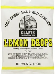 Classic Old-Fashioned Lemon Drops Hard Candy – Naturally Flavored, Fat-Free Treats in 6 oz Bags – Perfect for Snacking & Sharing Sweet Sugar Bonbon Juice Corn