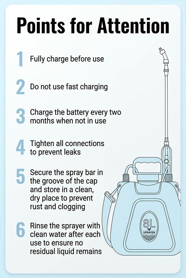 2 Gallon Battery Powered Garden Sprayer, Electric Rechargeable Sprayer with 2 Speeds, 4 Nozzles, Telescopic Wand, Battery Indicator, Shoulder Straps & Storage Bag
